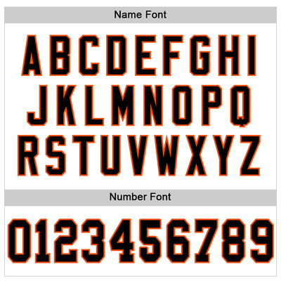 Custom White Black-Orange Mesh Authentic Throwback Football Jersey