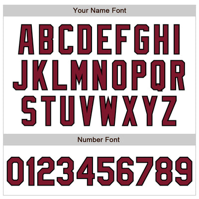 Custom White Crimson-Black Authentic Baseball Jersey