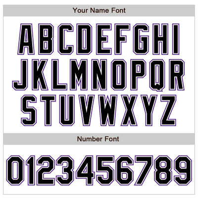 Custom White Black-Purple Authentic Baseball Jersey