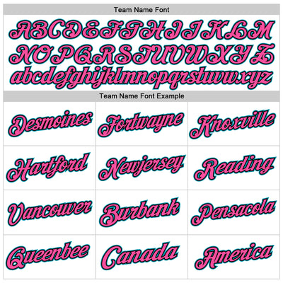 Custom White Teal Black-Pink Authentic Throwback Basketball Jersey