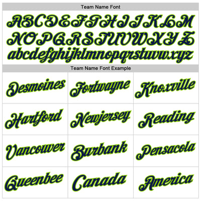 Custom White Navy-Neon Green Authentic Throwback Basketball Jersey