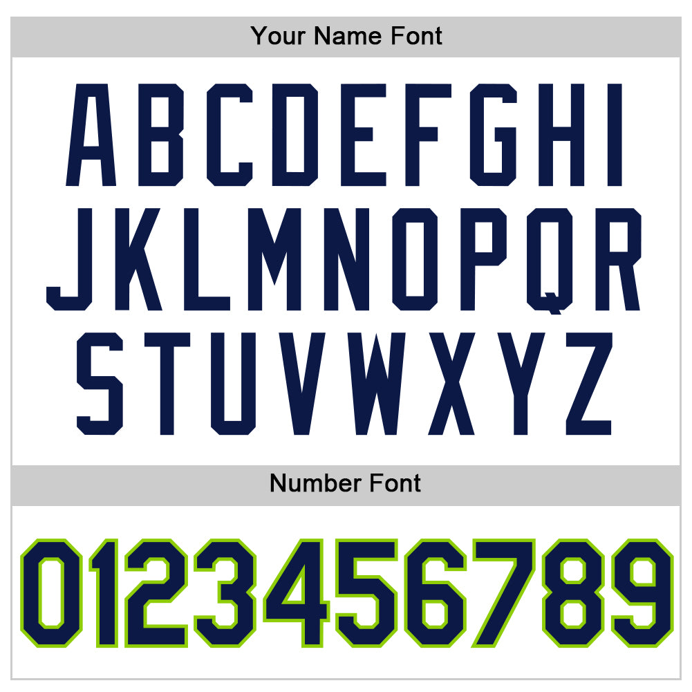 Custom White Navy-Neon Green Authentic Throwback Basketball Jersey