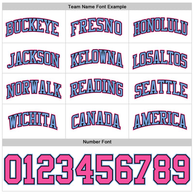 Custom White Black Pinstripe Pink-Light Blue Authentic Basketball Jersey