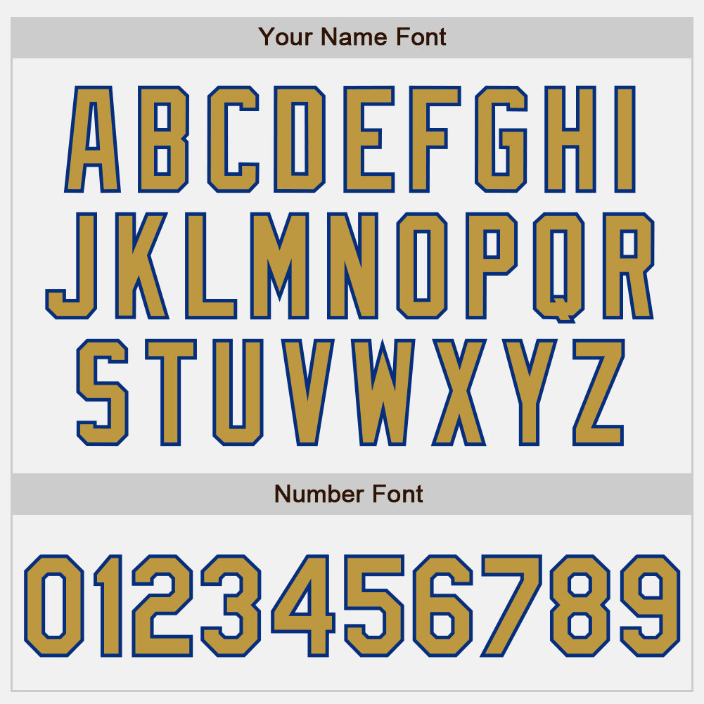 Custom White Old Gold Royal-Red Authentic Baseball Jersey