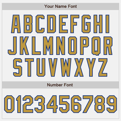 Custom White Old Gold Royal-Red Authentic Baseball Jersey