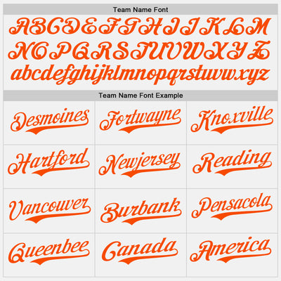 Custom White Orange Authentic Baseball Jersey