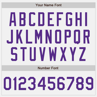 Custom White Purple Authentic Baseball Jersey