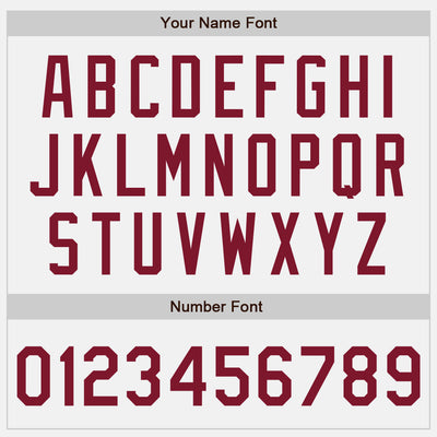 Custom White Crimson Authentic Baseball Jersey