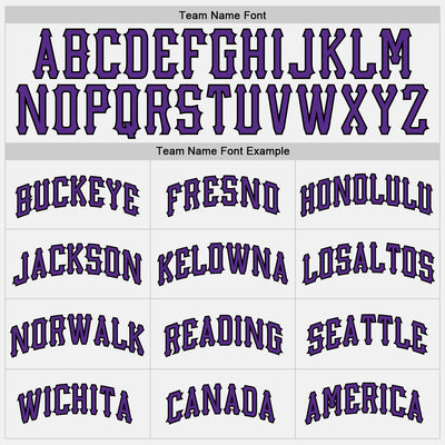 Custom White Purple-Black Authentic Baseball Jersey