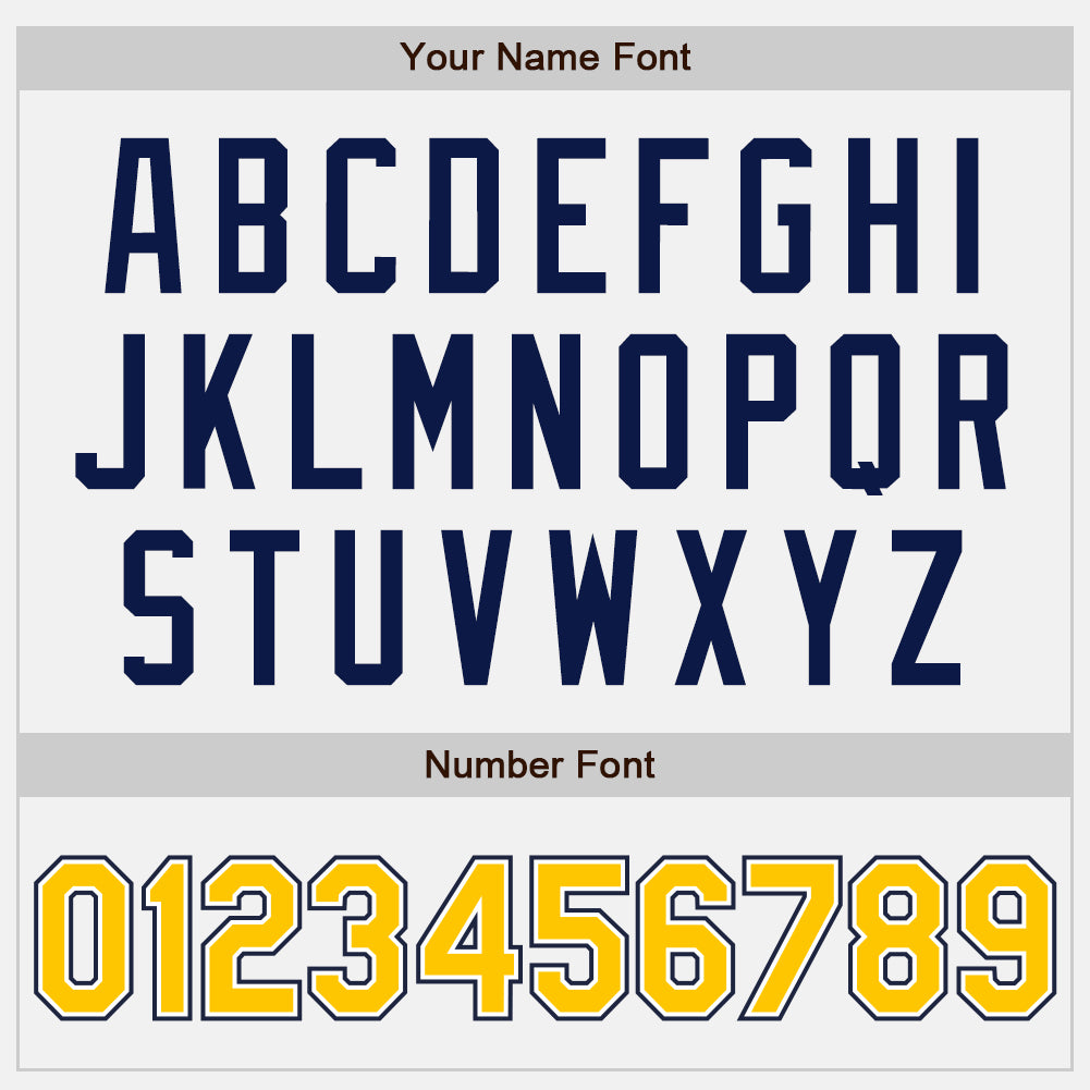 Custom White Yellow-Navy Authentic Baseball Jersey