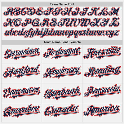 Custom White Red-Navy Authentic Baseball Jersey