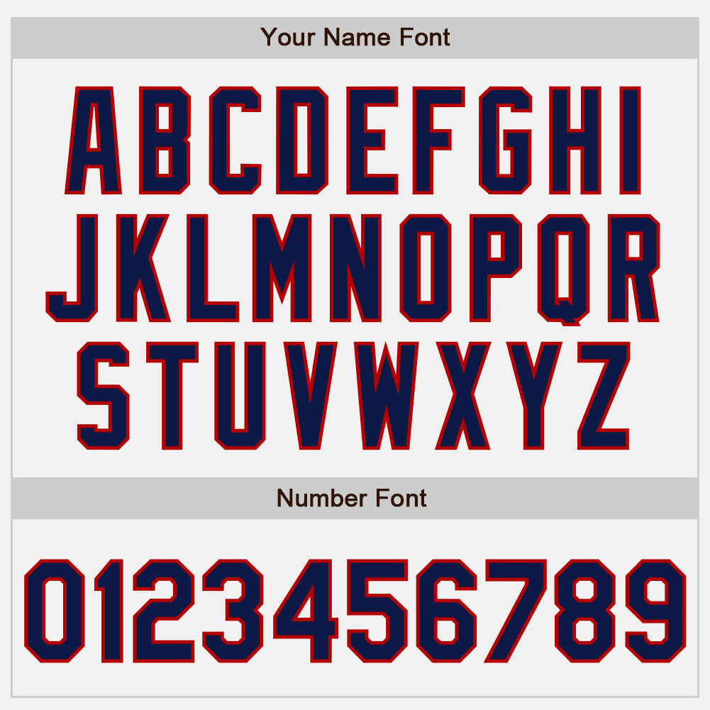 Custom White Navy-Red Authentic Baseball Jersey