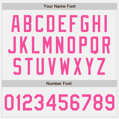 Custom White Pink Authentic Baseball Jersey