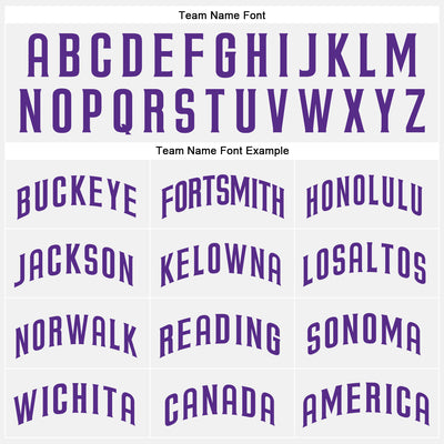 Custom White Purple Pinstripe Purple Authentic Baseball Jersey