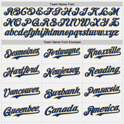Custom White Royal Pinstripe Old Gold Authentic Baseball Jersey