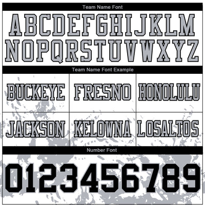 Custom White Black-Gray 3D Pattern Splash Authentic Football Jersey