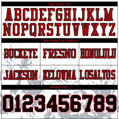 Custom White Black Gray-Red 3D Pattern Splash Authentic Football Jersey