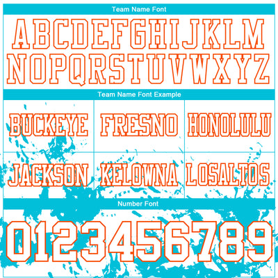 Custom White Lakes Blue-Orange 3D Pattern Splash Authentic Football Jersey