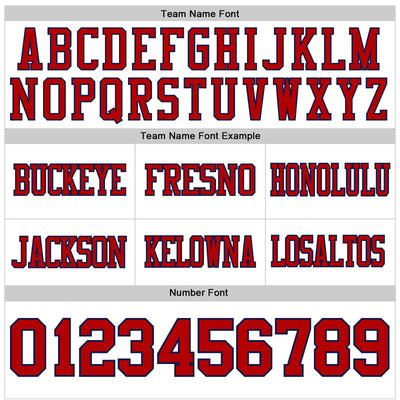 Custom White Red-Navy Authentic Football Jersey