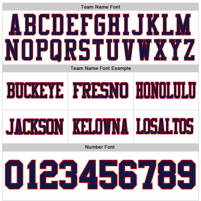 Custom White Navy-Red Authentic Football Jersey