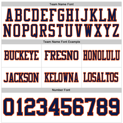 Custom White Navy-Orange Authentic Football Jersey