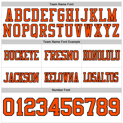 Custom White Orange-Black Authentic Football Jersey