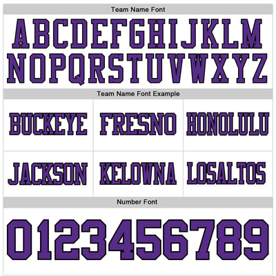 Custom White Purple-Black Authentic Football Jersey