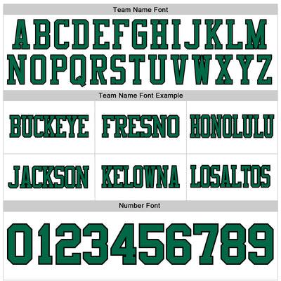 Custom White Kelly Green-Black Authentic Football Jersey