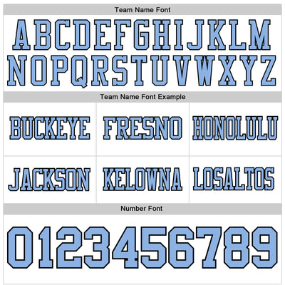 Custom White Light Blue-Black Authentic Football Jersey