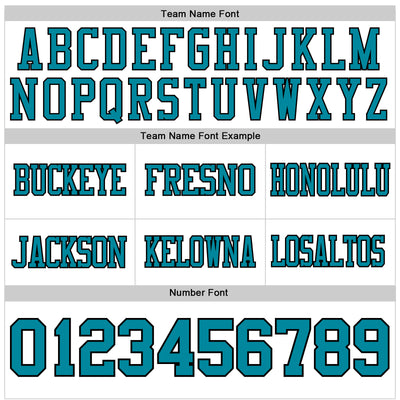 Custom White Teal-Black Authentic Football Jersey