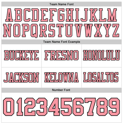 Custom White Medium Pink-Black Authentic Football Jersey