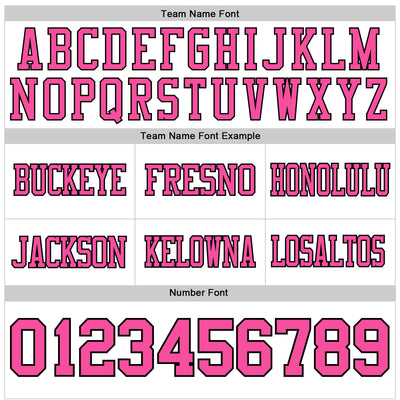 Custom White Pink-Black Authentic Football Jersey