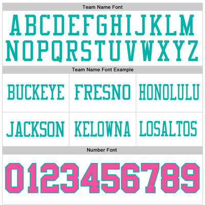 Custom White Pink-Aqua Authentic Football Jersey