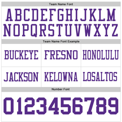 Custom White Purple Authentic Football Jersey