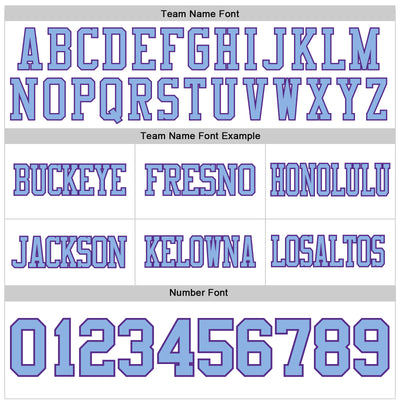 Custom White Light Blue-Purple Authentic Football Jersey