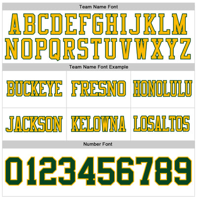 Custom White Green-Gold Authentic Football Jersey