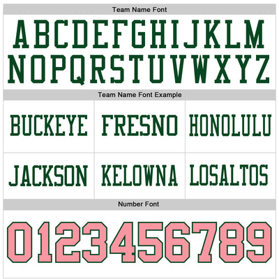 Custom White Medium Pink-Green Authentic Football Jersey