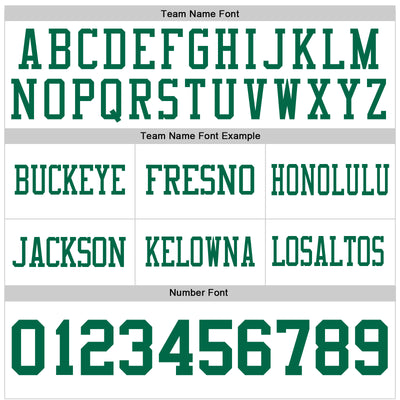 Custom White Kelly Green Authentic Football Jersey