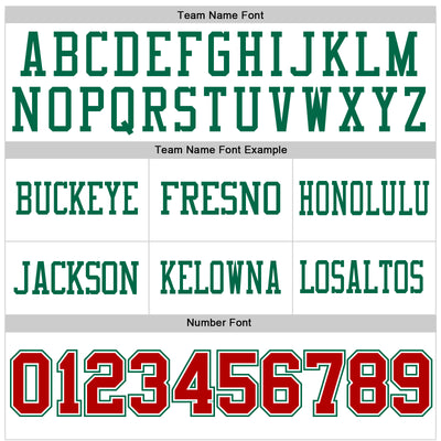 Custom White Red-Kelly Green Authentic Football Jersey