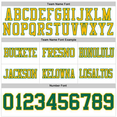 Custom White Kelly Green-Gold Authentic Football Jersey