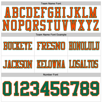 Custom White Kelly Green-Orange Authentic Football Jersey