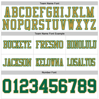 Custom White Kelly Green-Old Gold Authentic Football Jersey