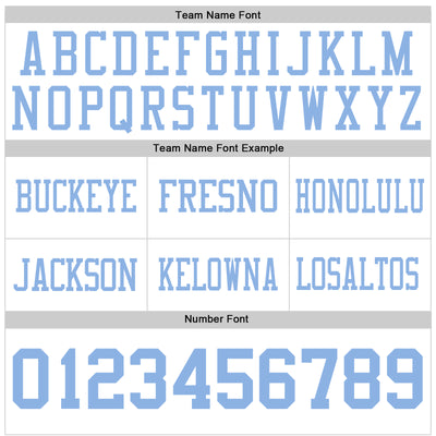 Custom White Light Blue Authentic Football Jersey