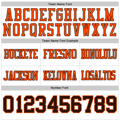 Custom White Brown-Orange Authentic Football Jersey