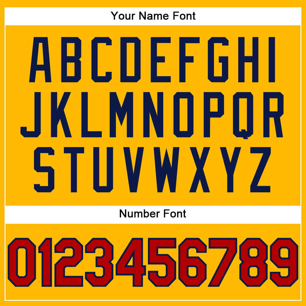 Custom Yellow Red-Navy Performance T-Shirt