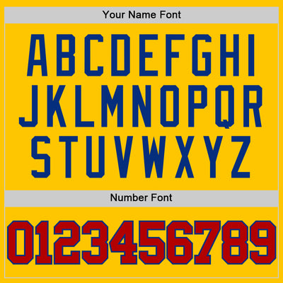 Custom Yellow Red-Royal Authentic Basketball Jersey