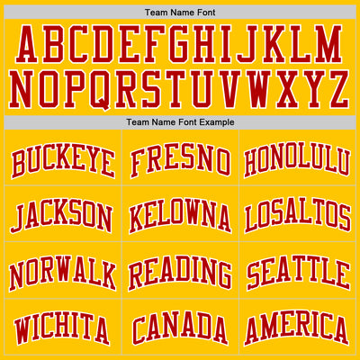 Custom Yellow Red-White Authentic Basketball Jersey