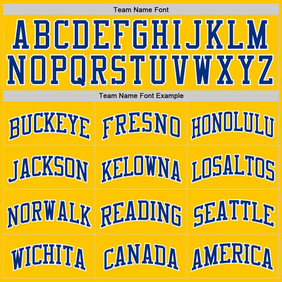 Custom Yellow Royal-White Authentic Basketball Jersey