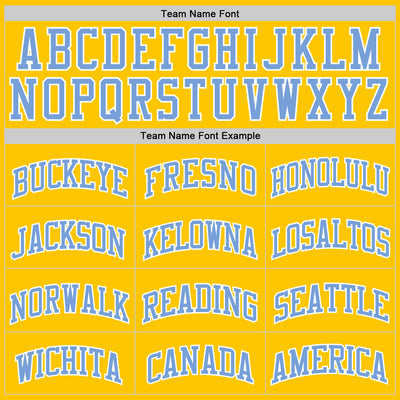Custom Yellow Light Blue-White Authentic Basketball Jersey