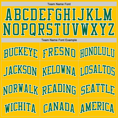 Custom Yellow Kelly Green-White Authentic Basketball Jersey
